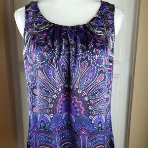 CHICO'S Sleeveless Top Size 1 Purple
